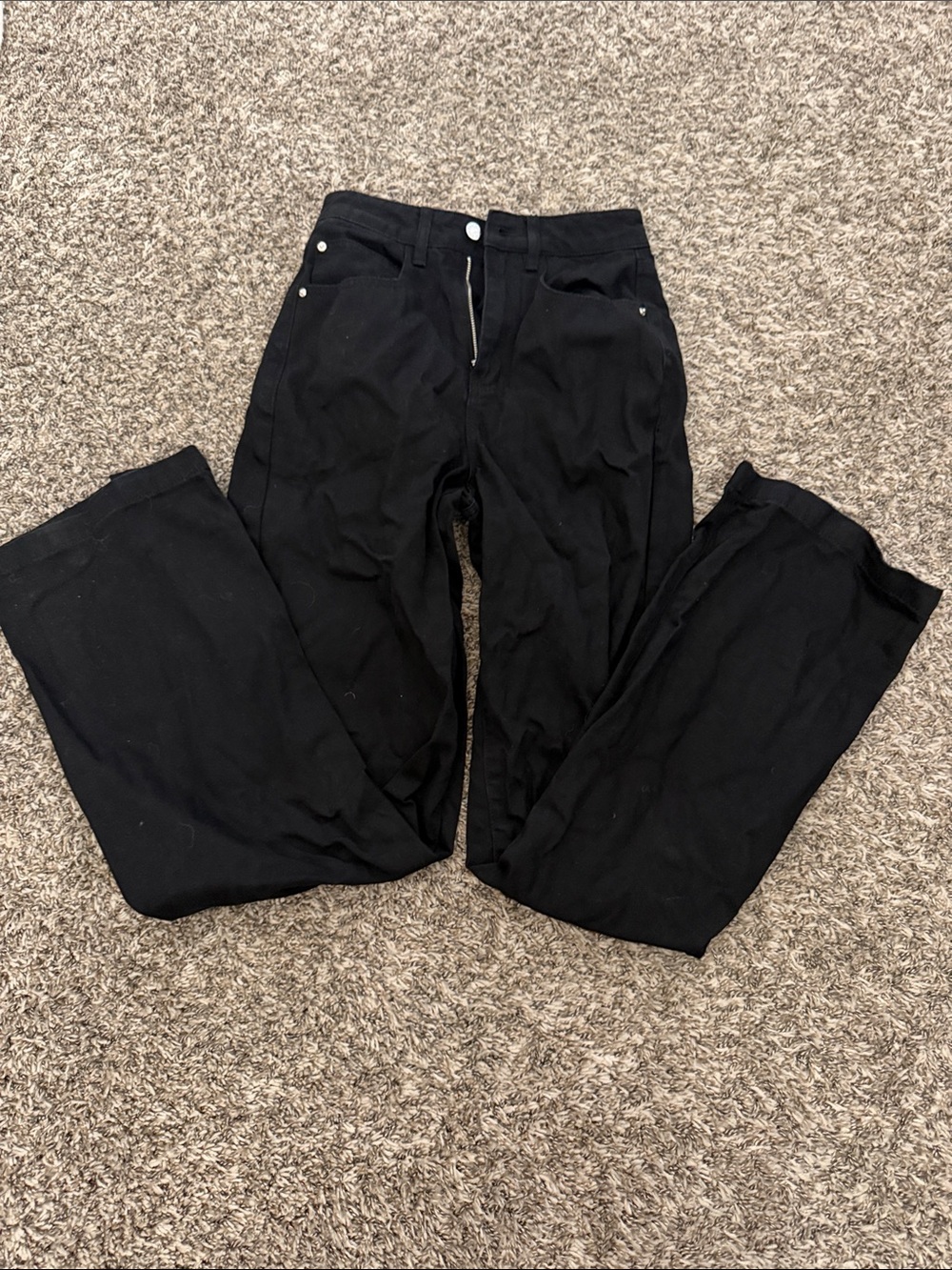 WeWoreWhat Black Straight Leg Jeans